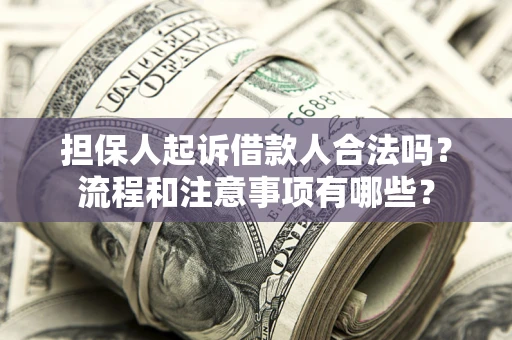 北京担保人起诉借款人合法吗？流程和注意事项有哪些？