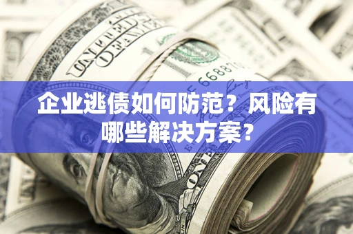 北京企业逃债如何防范？风险有哪些解决方案？