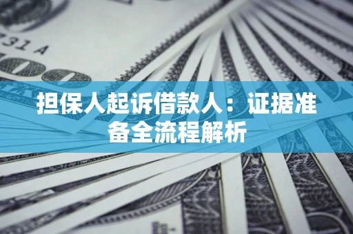 北京担保人起诉借款人：证据准备全流程解析